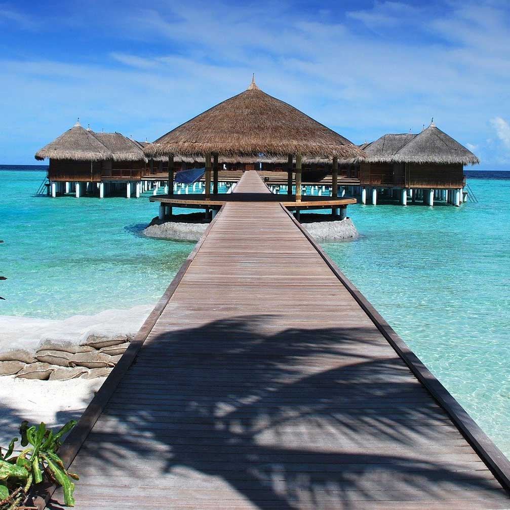 Strand Haus in der Südsee