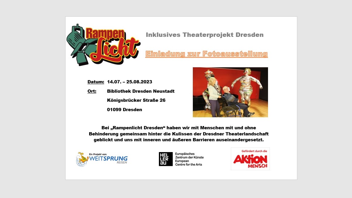 Mehr über den Artikel erfahren Kultur-Projekt Rampenlicht